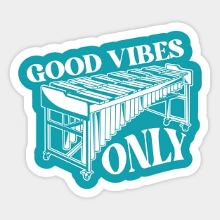 Vintage Good Vibes Only // Funny Vibraphone Player // High School Marching Band Sticker